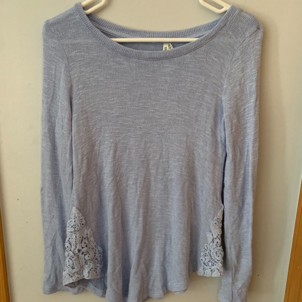 Light blue long sleeve sweater
